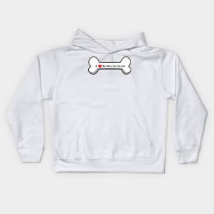 I Love My Wire Fox Terrier Kids Hoodie